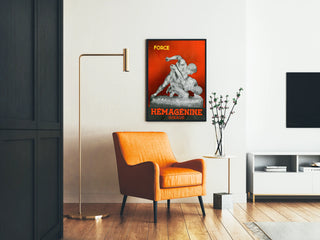 Vintage Poster Hemagglutinin Giraud Force Sculpture Antique