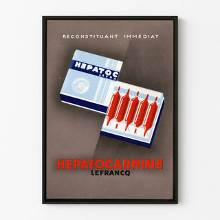 Vintage poster Hepatocarnine Lefrancq immediate reconstituting