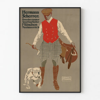 Póster vintage Hermann Scherrer Traje deportivo en Múnich