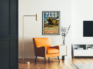 Vintage Hero Land Poster - Historical War Show