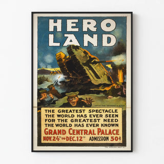 Vintage Hero Land Poster - Historical War Show