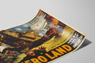 Vintage Hero Land Poster Military and War Decor — artwork view