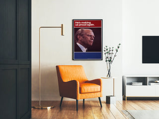 Póster vintage de retrato de líder con eslogan inspirador