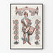 Vintage Harlequin Poster and Number Game