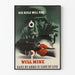 Vintage safety awareness poster for firearms