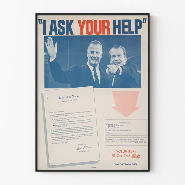 Vintage campaign poster of Nixon Agnew 1968