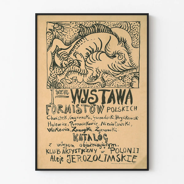 Póster antiguo de exposición de formistas polacos - Decoración mural vintage