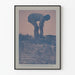 Póster artístico vintage 'I Wonder If The Ground Has Anything To Say' en azul monocromático