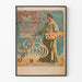 Póster vintage de exposición artística amateur con pintor y paleta