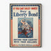 Póster vintage Invitación a comprar un bono Liberty para la defensa del país