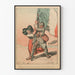 Póster vintage soldado francés plantando una bandera