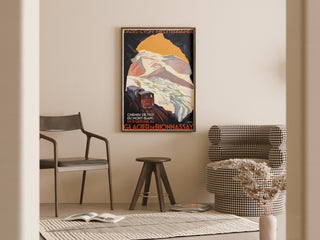 Train du Mont-Blanc - Glacier de Bionnassay | Reproduction d’affiche ancienne
