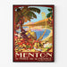 Menton | Impresión artística de póster antiguo — cuadro enmarcado en la pared