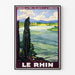 The Rhine | Art print of old Poster — framed artwork on a wall