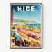 Paseo de los Ingleses en Niza | Impresión artística de póster antiguo