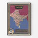 Póster Mapa Vintage Industrial y Agrícola de la India