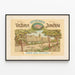 Póster vintage del Hotel Victoria y del Hotel Jungfrau Interlaken — cuadro enmarcado en la pared