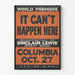 Póster vintage It Can't Happen Here - Estreno mundial