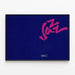 Póster de diseño jazz minimalista en azul y rosa — cuadro enmarcado en la pared