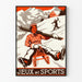 Póster vintage Juegos y Deportes de invierno