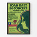 Póster Concierto Joan Baez - Apoyo a los Derechos Humanos en Chile
