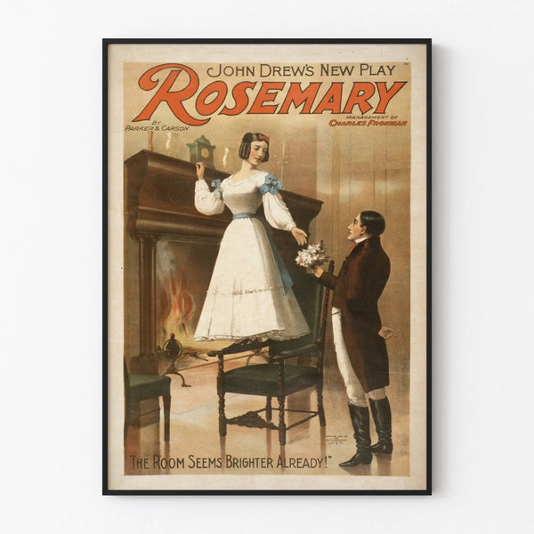 Póster vintage de la obra Rosemary de John Drew
