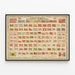 Vintage poster of national emblems by Johnson — framed artwork on a wall