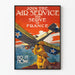 Póster vintage militar del Servicio Aéreo de Francia 1917