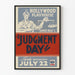 Póster vintage Hollywood Playhouse Día del Juicio