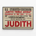 Póster vintage de representación teatral Judith 1916 — cuadro enmarcado en la pared
