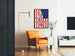 Póster vintage 'June The Show Window' bandera estadounidense