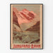 Póster vintage Jungfrau-Bahn montaña suiza