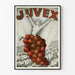 Póster vintage Juvex mujer racimo de uvas decoración de pared
