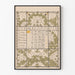 Póster Calendario Agosto 1896 Estilo Art Nouveau