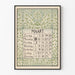 Póster mural calendario marzo 1899 Art Nouveau con follaje