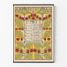 Decorative Calendar Poster May 1898 with Cherries and Leaves