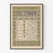 Vintage October 1898 Calendar Poster with Vineyard Pattern