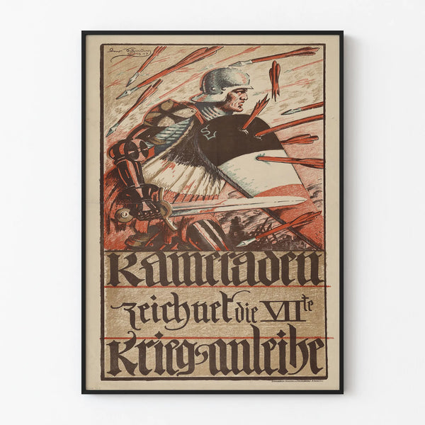 German military propaganda poster of 1917 - Decorative historical poster
