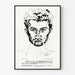 Póster vintage KANEURON - Ilustración médica en blanco y negro