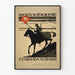 Póster vintage militar checoslovaco del ejército en Francia