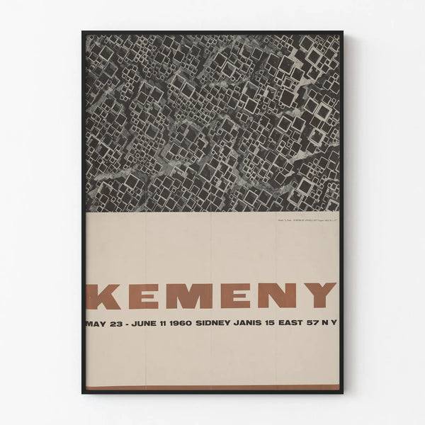 Póster de exposición Kemeny 1960 - Decoración mural vintage