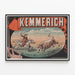 Póster mural Kemmerich Caballero y Toro vintage — cuadro enmarcado en la pared