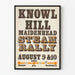 Póster vintage de la feria de vapor Knowl Hill Maidenhead