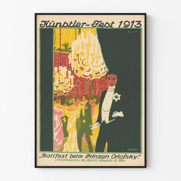 Póster artístico vintage 1913 - Fiesta en la casa del príncipe Orlofsky