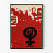 Feminist Decorative Poster Kvinnefronten Red and Black