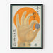 Japanese Wall Poster – Hand and Room on Orange Sun Background