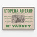 Póster Vintage Ópera Cómica L'Opéra au Camp — cuadro enmarcado en la pared