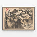 Póster vintage La Feuille por Zo d'Axa, dibujos de Steinlen — cuadro enmarcado en la pared