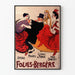 Póster vintage Folies Bergère bailarines y artistas