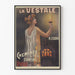 Póster vintage La Vestale chimenea de fuego continuo Viville París
